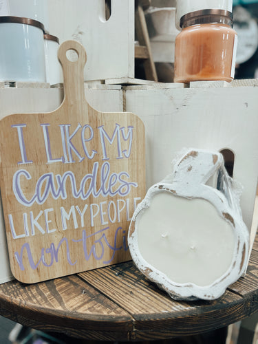 pumpkin dough bowl candle